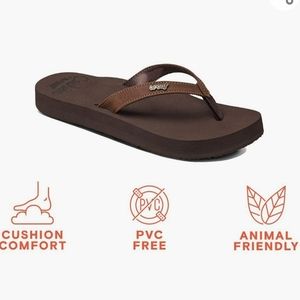 NWT WOMENS SZ 8 REEF FLIP FLOPS BROWN